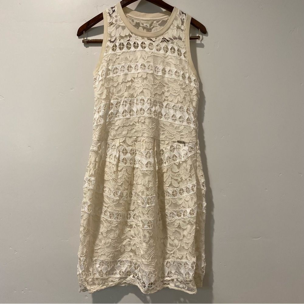 Guess white lace sleeveless dress girls 16